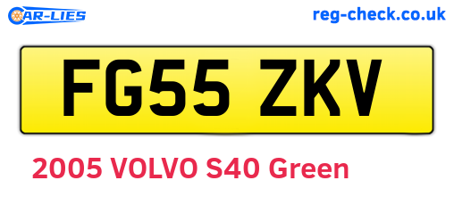 FG55ZKV are the vehicle registration plates.