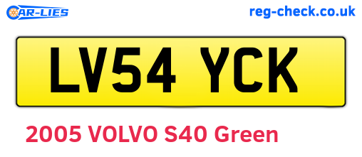 LV54YCK are the vehicle registration plates.