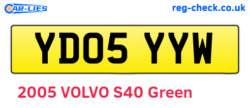 YD05YYW are the vehicle registration plates.