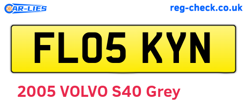FL05KYN are the vehicle registration plates.