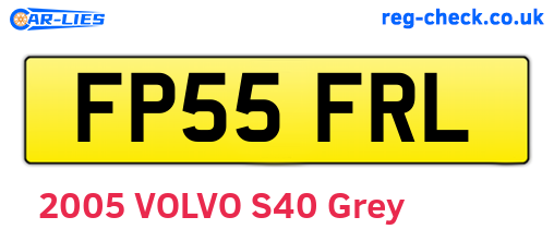 FP55FRL are the vehicle registration plates.
