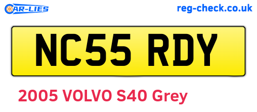 NC55RDY are the vehicle registration plates.