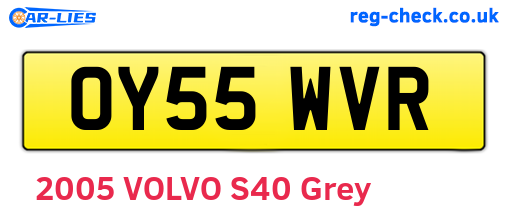 OY55WVR are the vehicle registration plates.