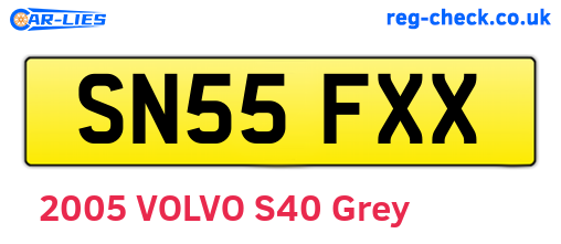 SN55FXX are the vehicle registration plates.