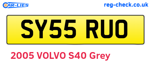 SY55RUO are the vehicle registration plates.