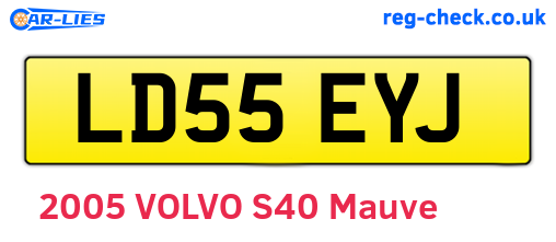 LD55EYJ are the vehicle registration plates.
