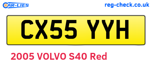 CX55YYH are the vehicle registration plates.