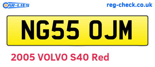 NG55OJM are the vehicle registration plates.