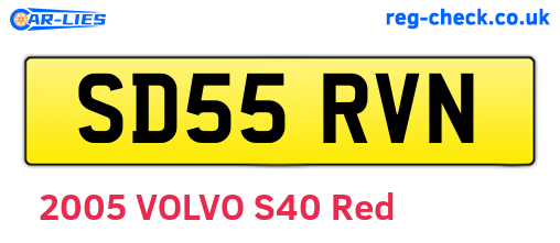 SD55RVN are the vehicle registration plates.
