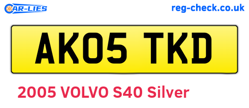 AK05TKD are the vehicle registration plates.