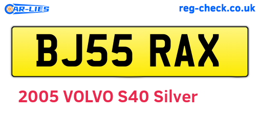 BJ55RAX are the vehicle registration plates.