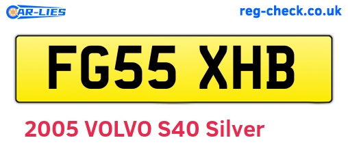 FG55XHB are the vehicle registration plates.