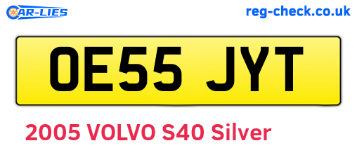 OE55JYT are the vehicle registration plates.
