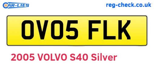 OV05FLK are the vehicle registration plates.
