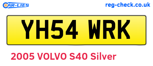 YH54WRK are the vehicle registration plates.