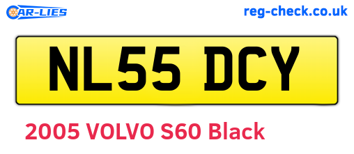 NL55DCY are the vehicle registration plates.