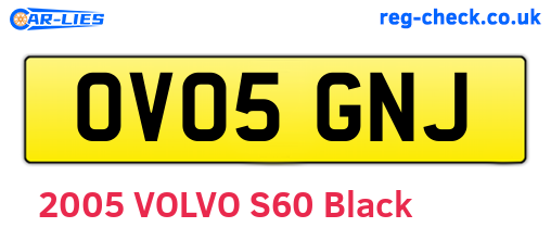OV05GNJ are the vehicle registration plates.