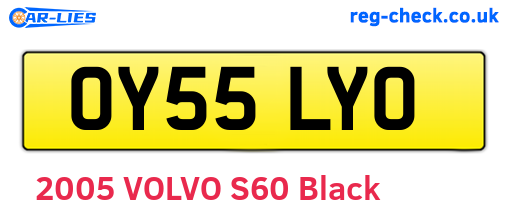 OY55LYO are the vehicle registration plates.