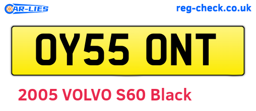 OY55ONT are the vehicle registration plates.