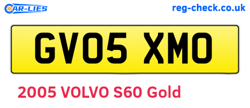 GV05XMO are the vehicle registration plates.