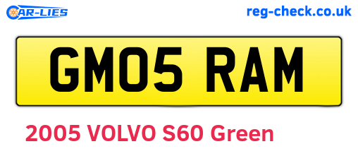 GM05RAM are the vehicle registration plates.