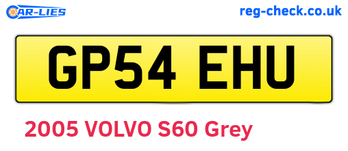 GP54EHU are the vehicle registration plates.