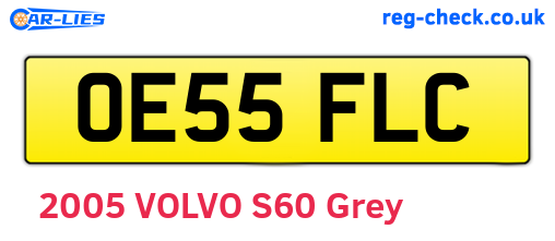 OE55FLC are the vehicle registration plates.