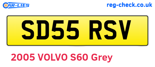 SD55RSV are the vehicle registration plates.