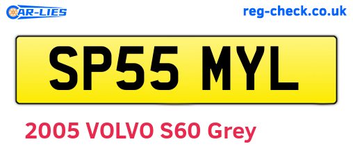 SP55MYL are the vehicle registration plates.
