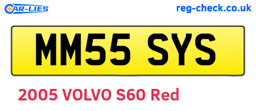 MM55SYS are the vehicle registration plates.