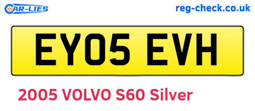 EY05EVH are the vehicle registration plates.