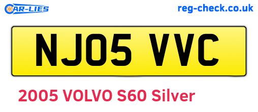 NJ05VVC are the vehicle registration plates.