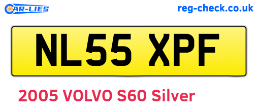 NL55XPF are the vehicle registration plates.