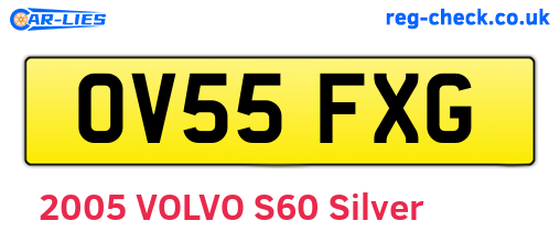 OV55FXG are the vehicle registration plates.