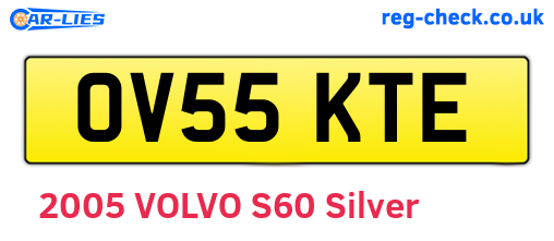 OV55KTE are the vehicle registration plates.
