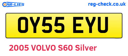 OY55EYU are the vehicle registration plates.