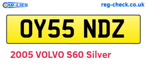 OY55NDZ are the vehicle registration plates.