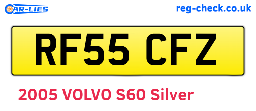 RF55CFZ are the vehicle registration plates.