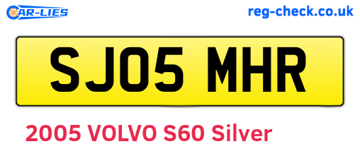 SJ05MHR are the vehicle registration plates.