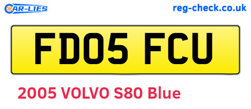 FD05FCU are the vehicle registration plates.