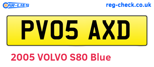 PV05AXD are the vehicle registration plates.