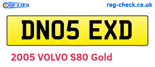 DN05EXD are the vehicle registration plates.