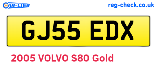 GJ55EDX are the vehicle registration plates.