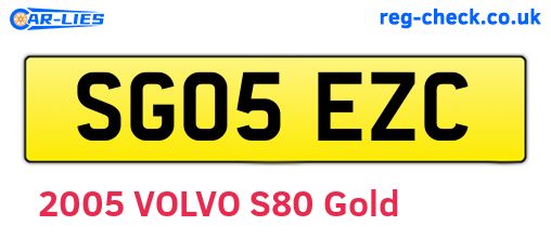 SG05EZC are the vehicle registration plates.