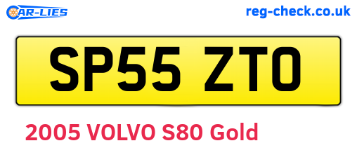 SP55ZTO are the vehicle registration plates.