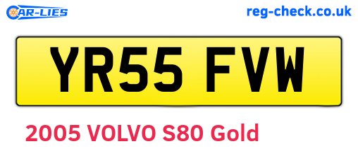 YR55FVW are the vehicle registration plates.