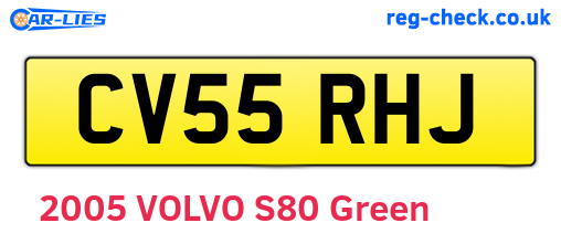 CV55RHJ are the vehicle registration plates.