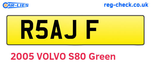 R5AJF are the vehicle registration plates.
