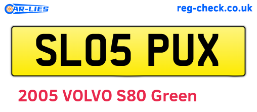 SL05PUX are the vehicle registration plates.