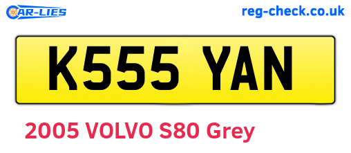K555YAN are the vehicle registration plates.